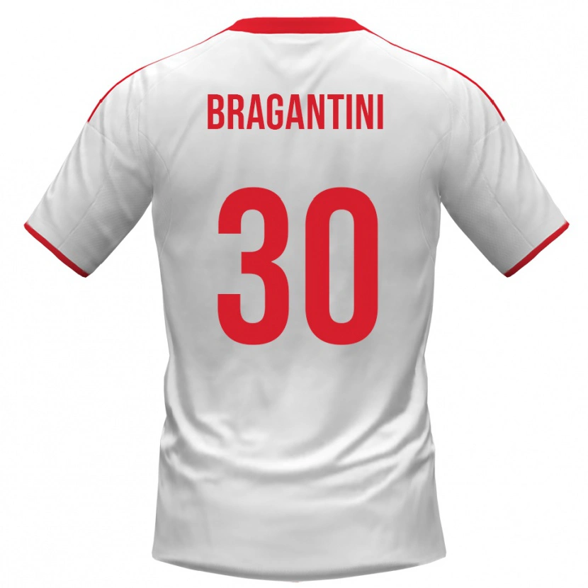 Danxen Donna Maglia Davide Bragantini #30 Bianco Rosso Kit Gara Home 2025/26 Maglietta