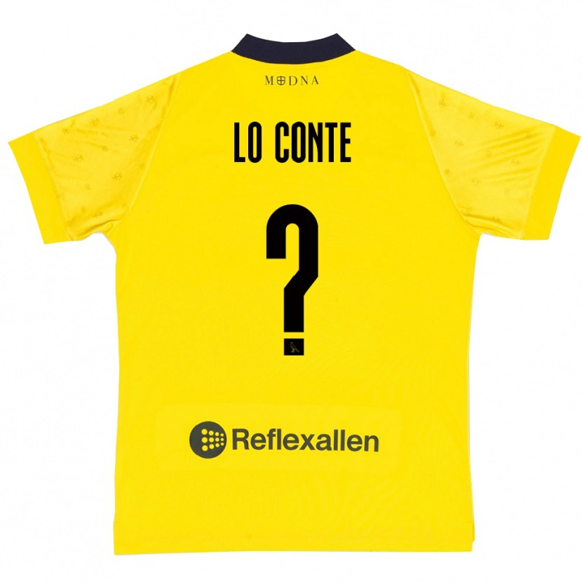Danxen Donna Maglia Christian Lo Conte #0 Giallo Navy Kit Gara Home 2025/26 Maglietta