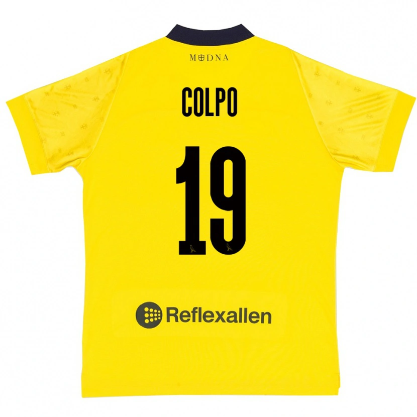 Danxen Donna Maglia Edoardo Colpo #19 Giallo Navy Kit Gara Home 2025/26 Maglietta