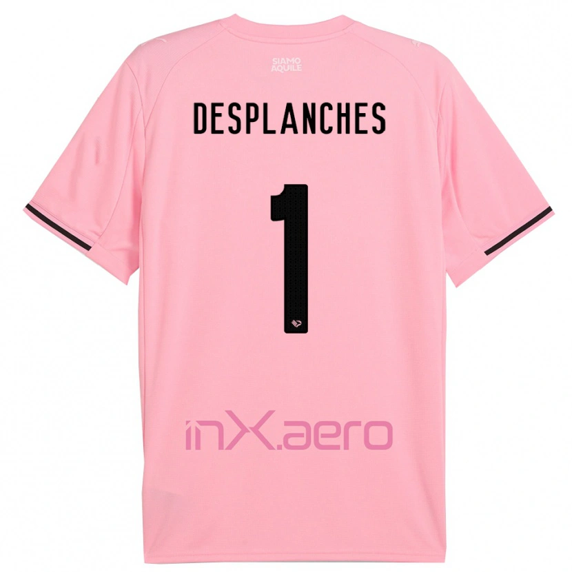 Danxen Donna Maglia Sebastiano Desplanches #1 Rosa Nero Kit Gara Home 2025/26 Maglietta