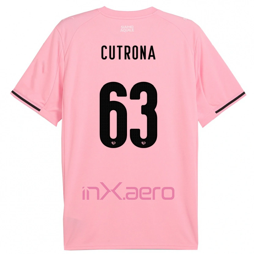 Danxen Donna Maglia Francesco Cutrona #63 Rosa Nero Kit Gara Home 2025/26 Maglietta