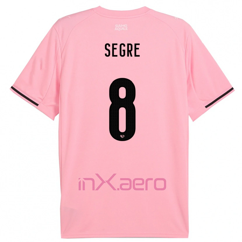Danxen Donna Maglia Jacopo Segre #8 Rosa Nero Kit Gara Home 2025/26 Maglietta