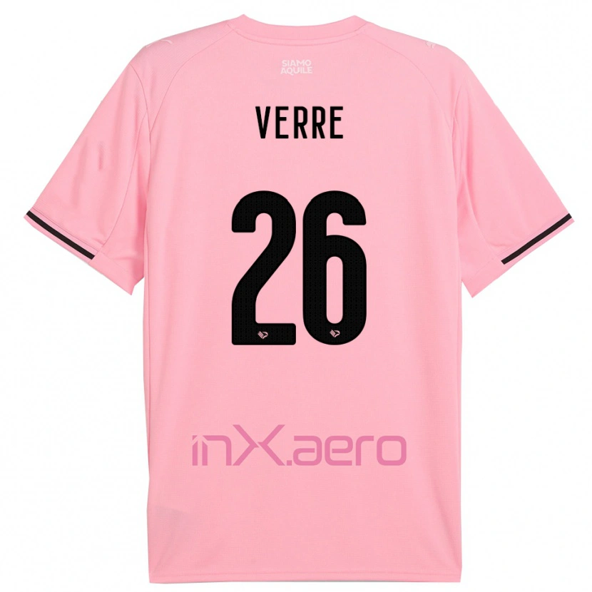 Danxen Donna Maglia Valerio Verre #26 Rosa Nero Kit Gara Home 2025/26 Maglietta
