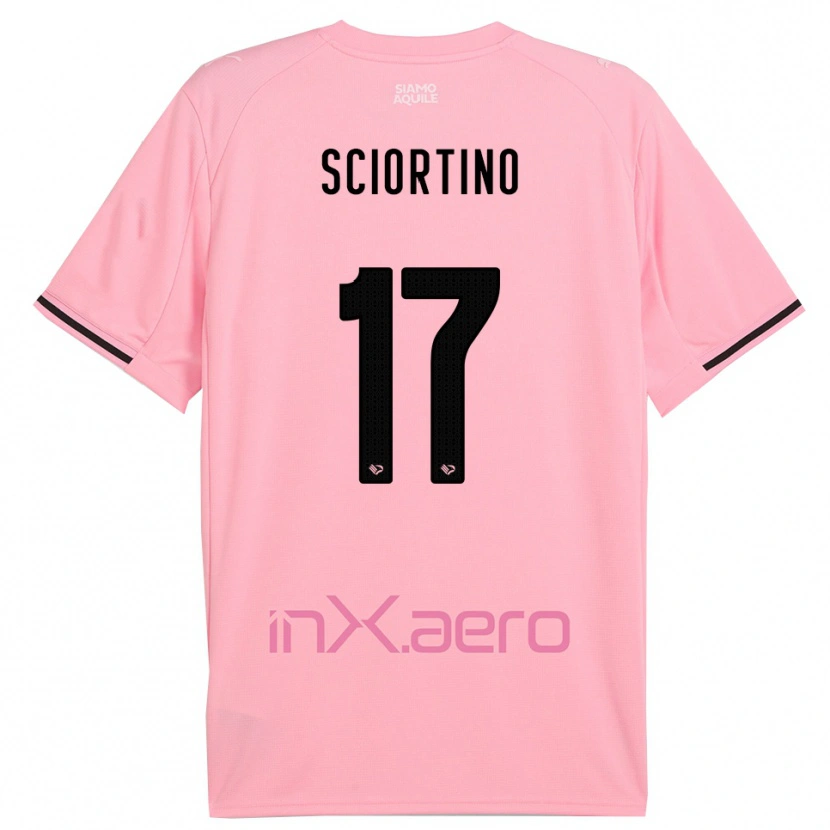 Danxen Donna Maglia Riccardo Sciortino #17 Rosa Nero Kit Gara Home 2025/26 Maglietta
