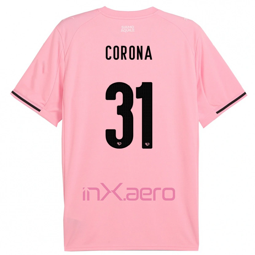 Danxen Donna Maglia Giacomo Corona #31 Rosa Nero Kit Gara Home 2025/26 Maglietta