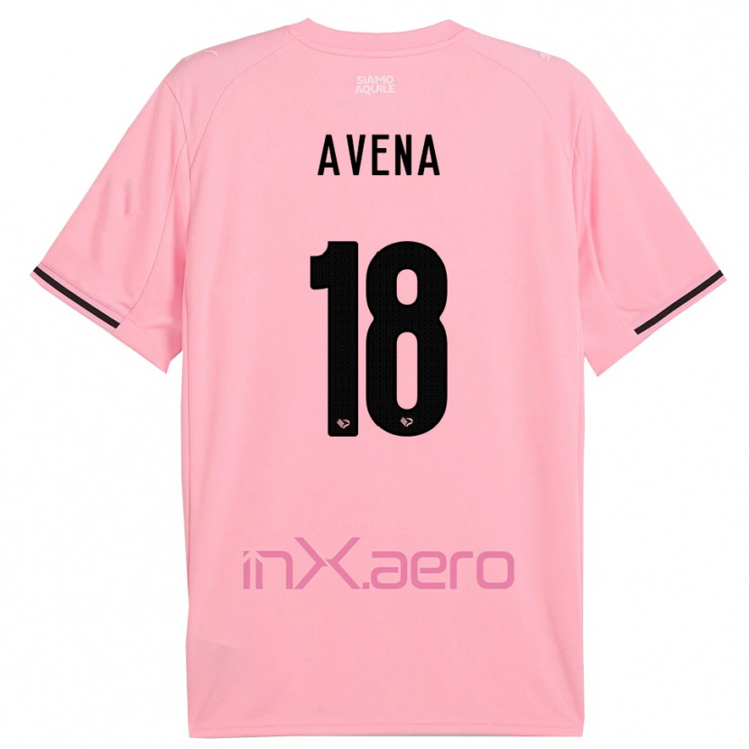 Danxen Donna Maglia Pietro Avena #18 Rosa Nero Kit Gara Home 2025/26 Maglietta
