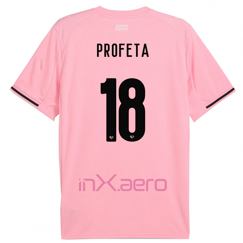 Danxen Donna Maglia Andrea Profeta #18 Rosa Nero Kit Gara Home 2025/26 Maglietta