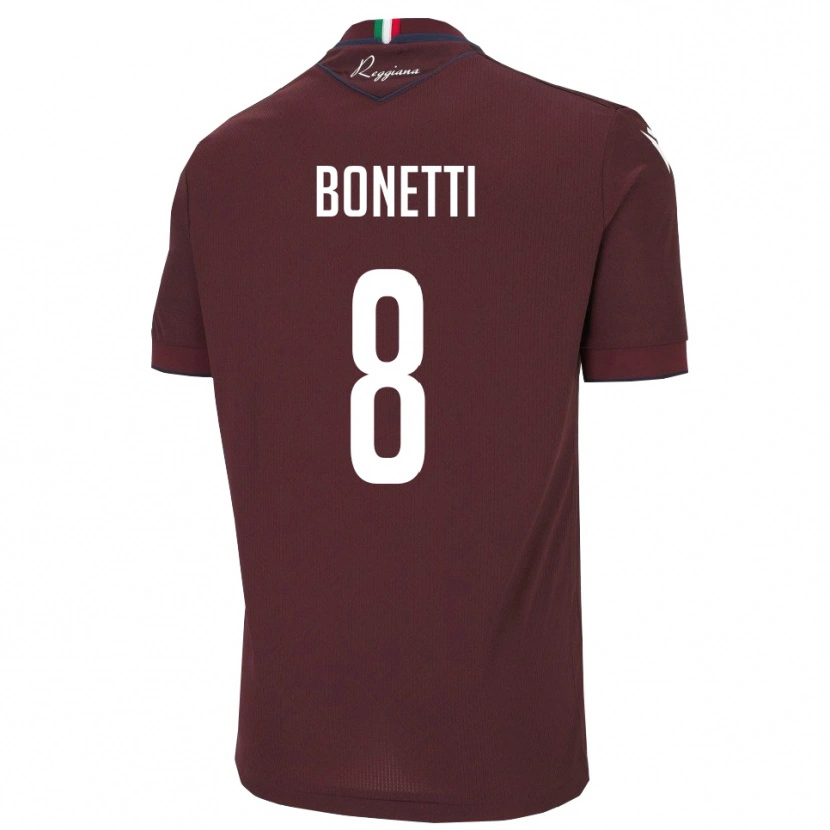 Danxen Donna Maglia Simone Bonetti #8 Borgogna Bianco Kit Gara Home 2025/26 Maglietta