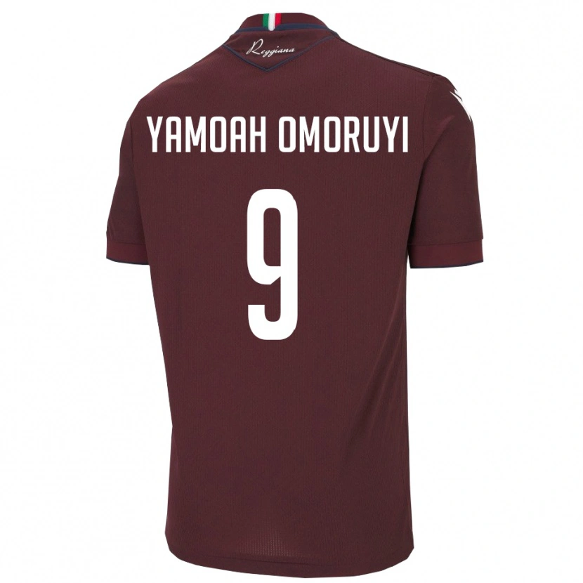 Danxen Donna Maglia Jeremiah Yamoah Omoruyi #9 Borgogna Bianco Kit Gara Home 2025/26 Maglietta