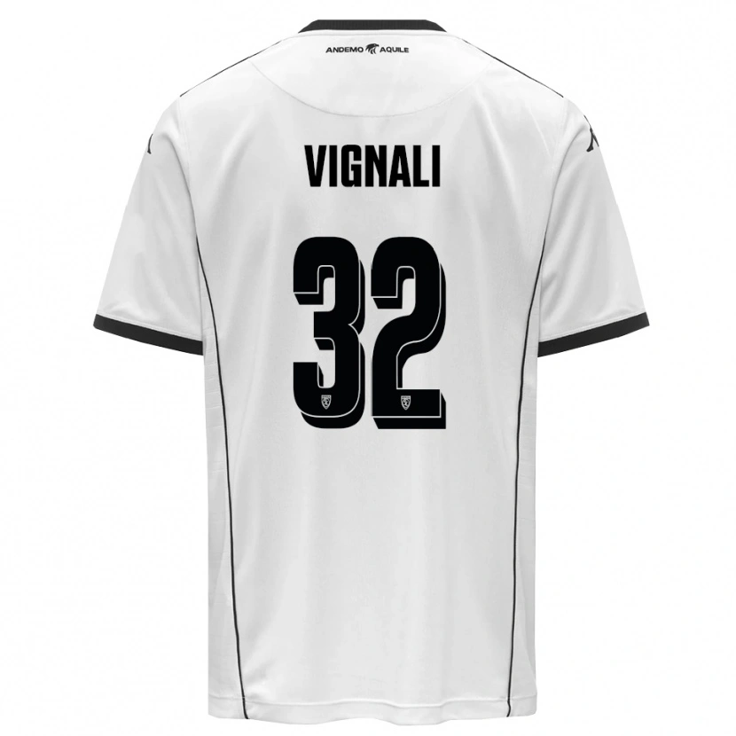 Danxen Donna Maglia Luca Vignali #32 Bianco Nero Kit Gara Home 2025/26 Maglietta