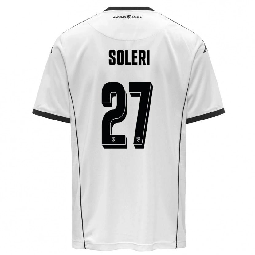 Danxen Donna Maglia Edoardo Soleri #27 Bianco Nero Kit Gara Home 2025/26 Maglietta