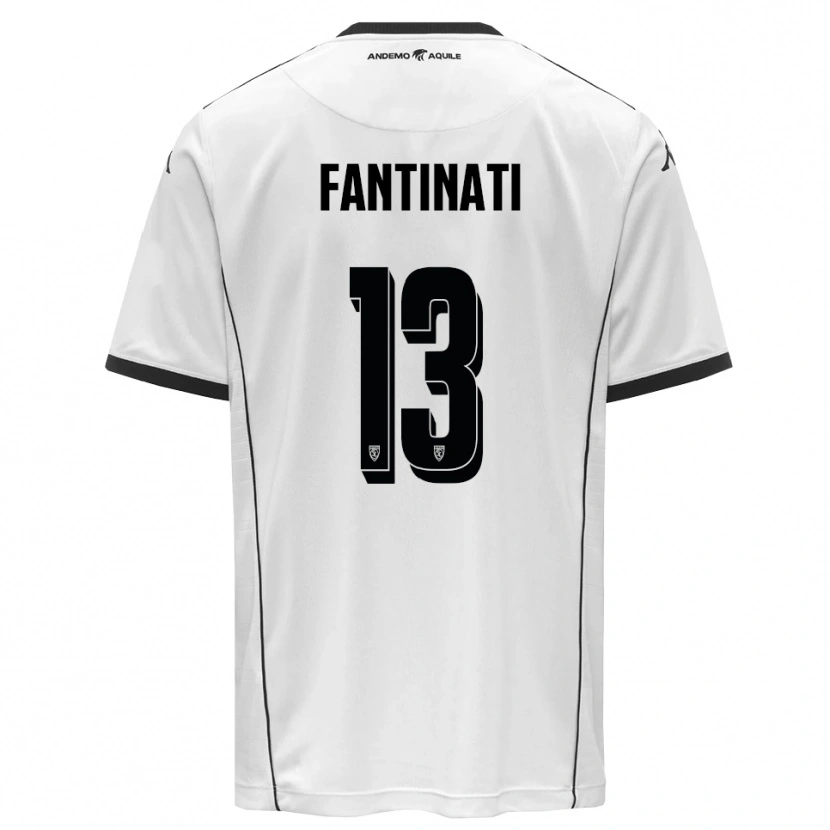 Danxen Donna Maglia Christian Fantinati #13 Bianco Nero Kit Gara Home 2025/26 Maglietta