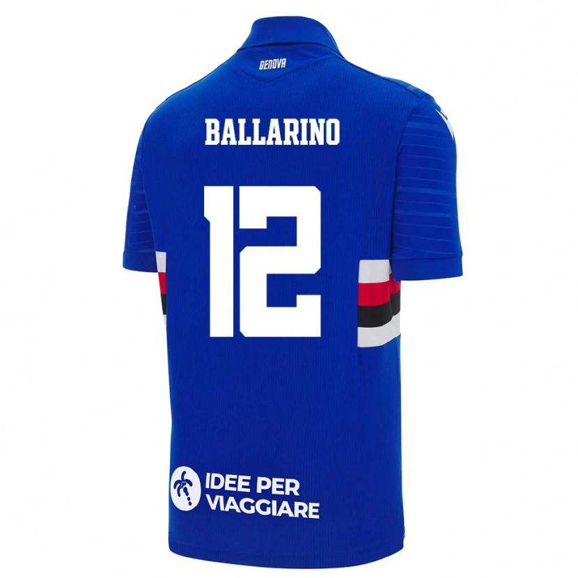 Danxen Donna Maglia Alessio Ballarino #12 Blu Bianco Kit Gara Home 2025/26 Maglietta