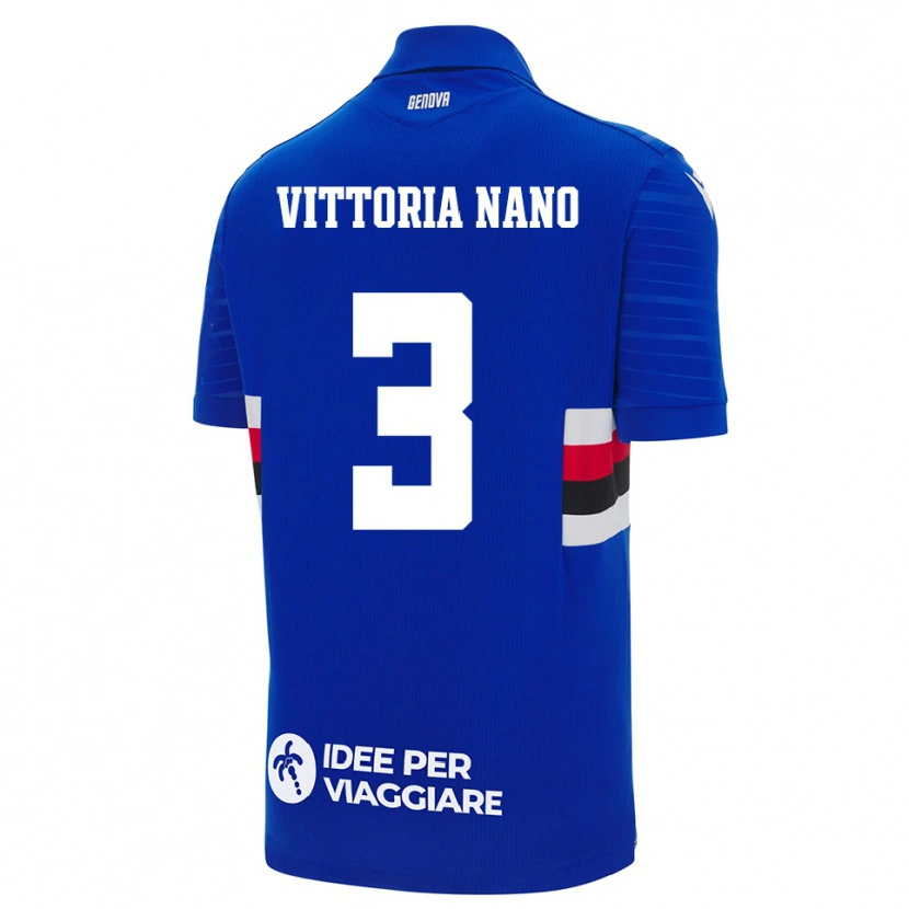 Danxen Donna Maglia Maria Vittoria Nano #3 Blu Bianco Kit Gara Home 2025/26 Maglietta