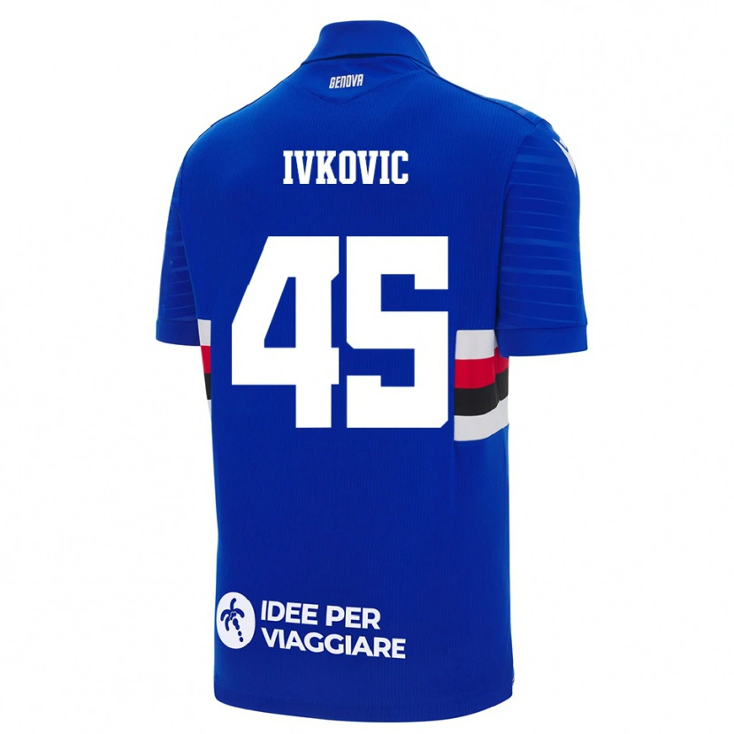 Danxen Donna Maglia Mate Ivkovic #45 Blu Bianco Kit Gara Home 2025/26 Maglietta