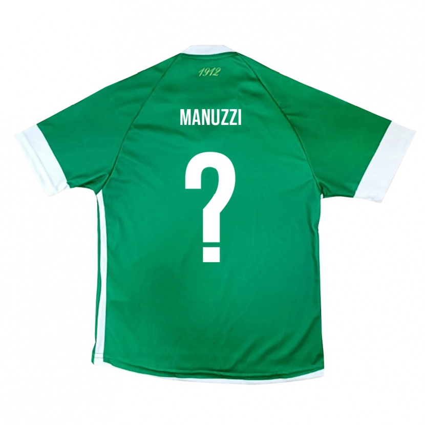 Danxen Donna Maglia Davide Manuzzi #0 Verde Bianco Kit Gara Home 2025/26 Maglietta