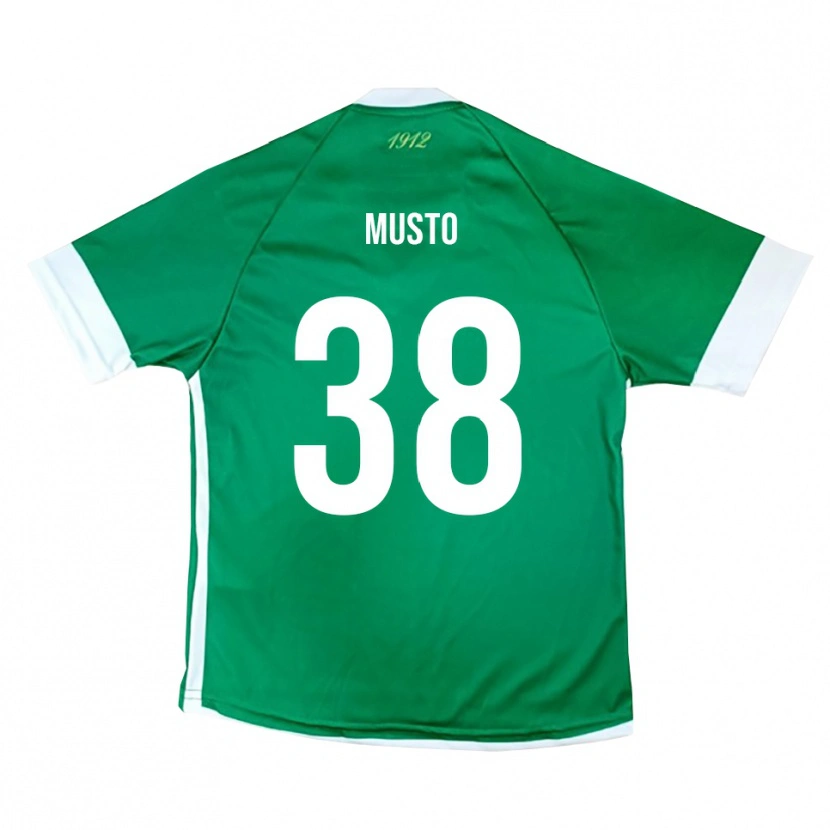 Danxen Donna Maglia Mattia Musto #38 Verde Bianco Kit Gara Home 2025/26 Maglietta