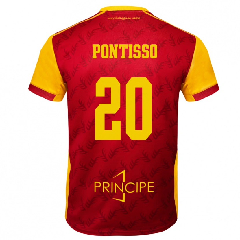 Danxen Donna Maglia Simone Pontisso #20 Giallo Rosso Kit Gara Home 2025/26 Maglietta