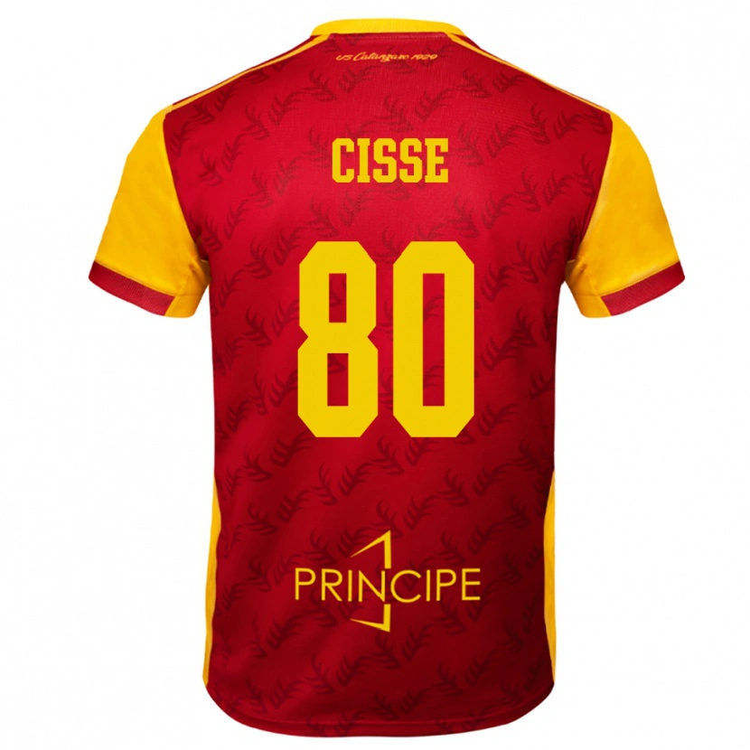 Danxen Donna Maglia Alphadjo Cissè #80 Giallo Rosso Kit Gara Home 2025/26 Maglietta