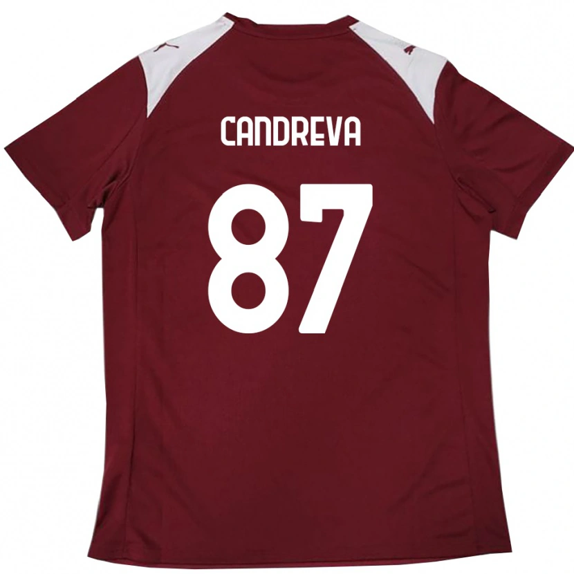 Danxen Donna Maglia Antonio Candreva #87 Borgogna Bianco Kit Gara Home 2025/26 Maglietta
