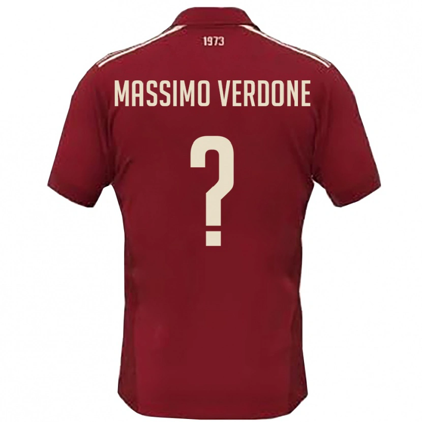 Danxen Donna Maglia Valerio Massimo Verdone #0 Borgogna Bianco Kit Gara Home 2025/26 Maglietta