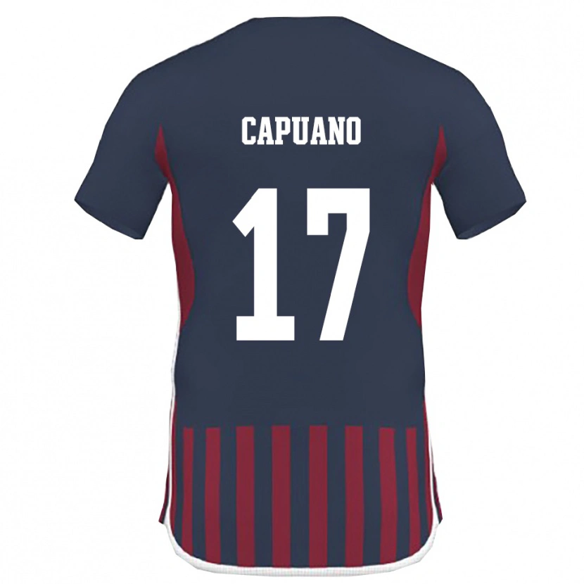 Danxen Donna Maglia Fedele Capuano #17 Navy Rosso Kit Gara Home 2025/26 Maglietta