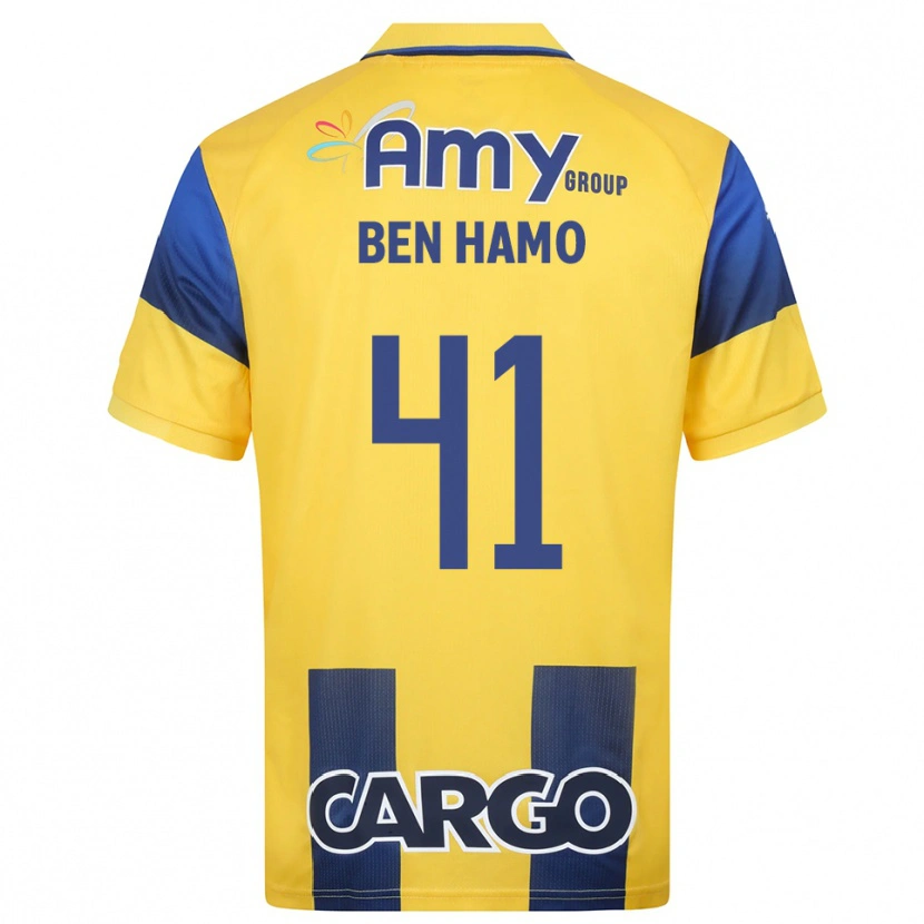 Danxen Donna Maglia Itay Ben Hamo #41 Giallo Navy Kit Gara Home 2025/26 Maglietta