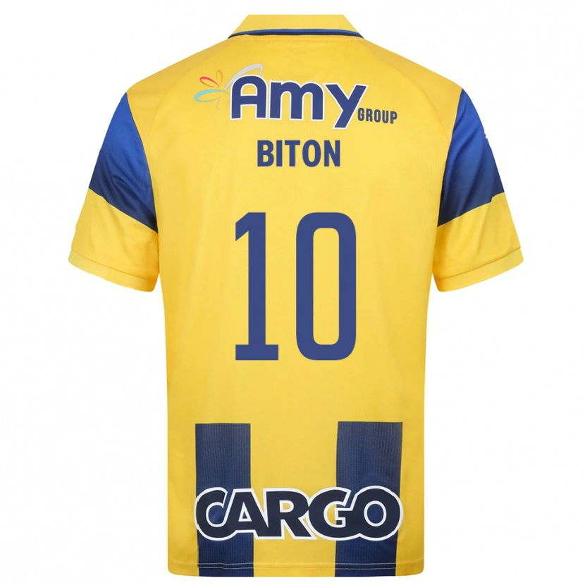 Danxen Donna Maglia Dan Biton #10 Giallo Navy Kit Gara Home 2025/26 Maglietta
