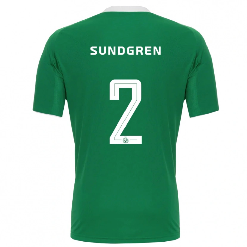 Danxen Donna Maglia Daniel Sundgren #2 Verde Bianco Kit Gara Home 2025/26 Maglietta