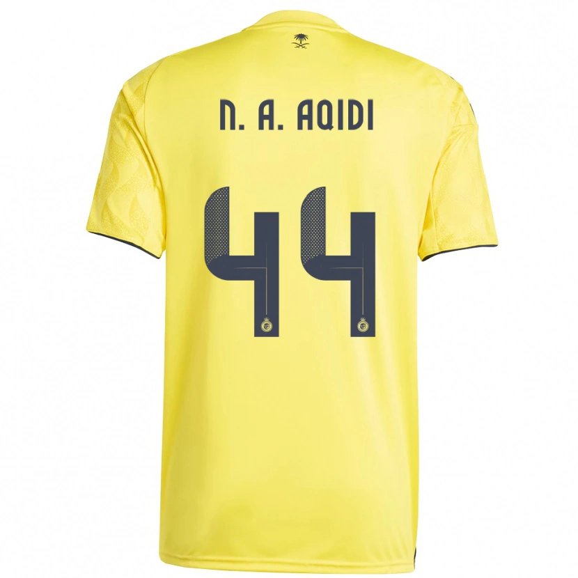 Danxen Donna Maglia Nawaf Al-Aqidi #44 Giallo Nero Kit Gara Home 2025/26 Maglietta