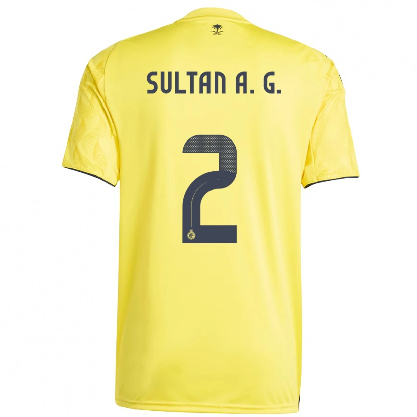Danxen Donna Maglia Sultan Al-Ghannam #2 Giallo Nero Kit Gara Home 2025/26 Maglietta