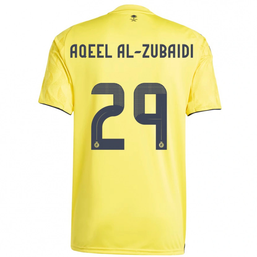 Danxen Donna Maglia Fahad Aqeel Al-Zubaidi #29 Giallo Nero Kit Gara Home 2025/26 Maglietta