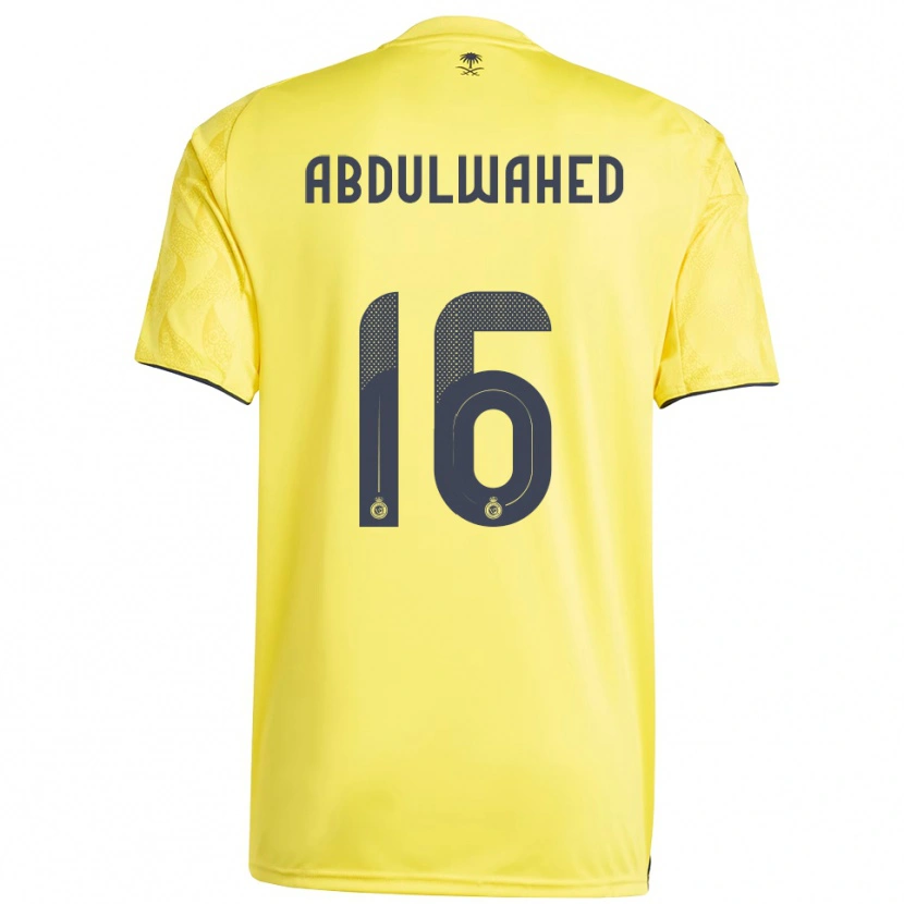 Danxen Donna Maglia Ghader Abdulwahed #16 Giallo Nero Kit Gara Home 2025/26 Maglietta