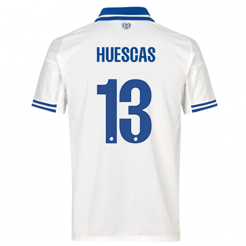 Danxen Donna Maglia Rodrigo Huescas #13 Bianco Blu Kit Gara Home 2025/26 Maglietta