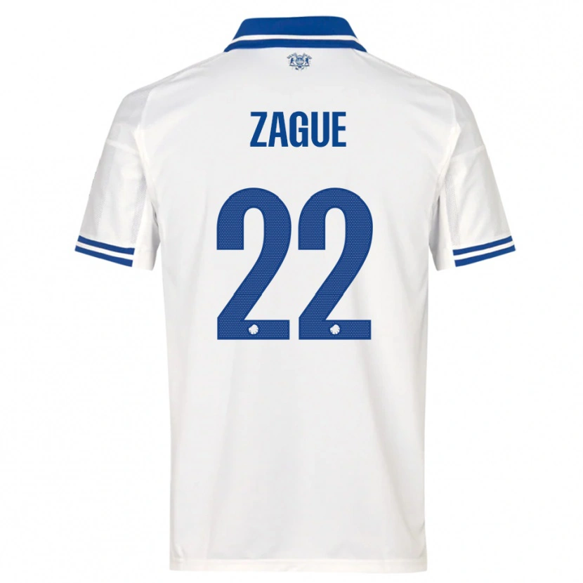 Danxen Donna Maglia Yoram Zague #22 Bianco Blu Kit Gara Home 2025/26 Maglietta