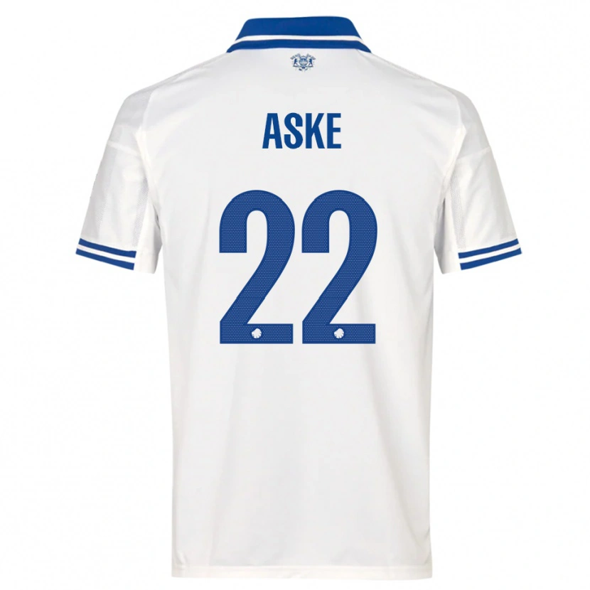 Danxen Donna Maglia Aske Bang #22 Bianco Blu Kit Gara Home 2025/26 Maglietta