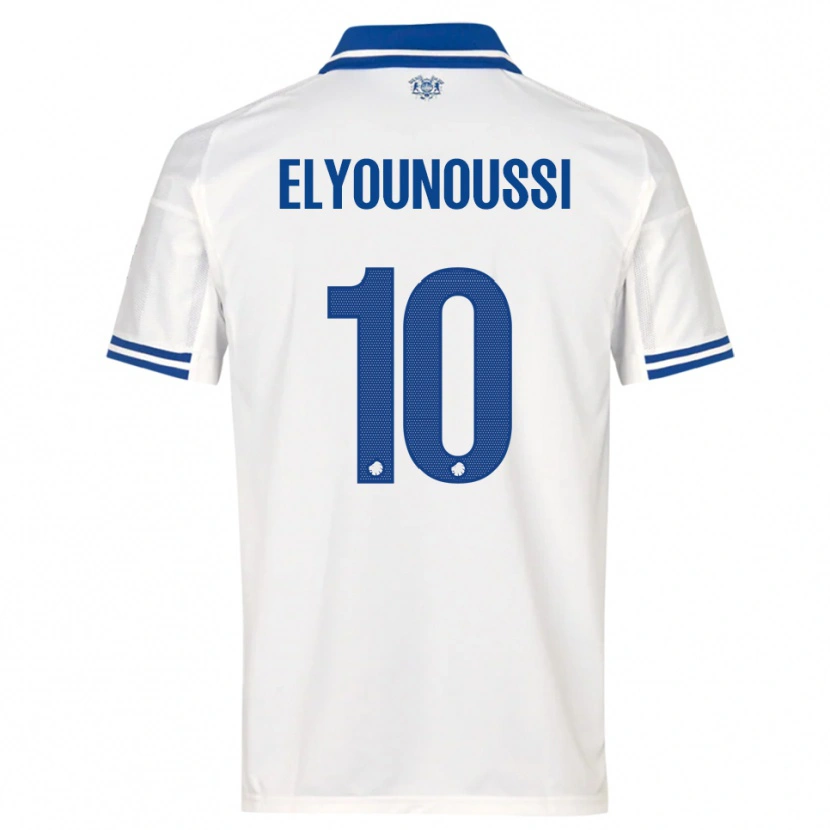 Danxen Donna Maglia Mohamed Elyounoussi #10 Bianco Blu Kit Gara Home 2025/26 Maglietta