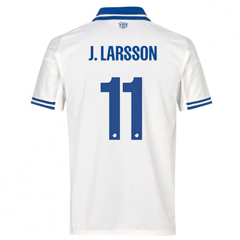 Danxen Donna Maglia Jordan Larsson #11 Bianco Blu Kit Gara Home 2025/26 Maglietta