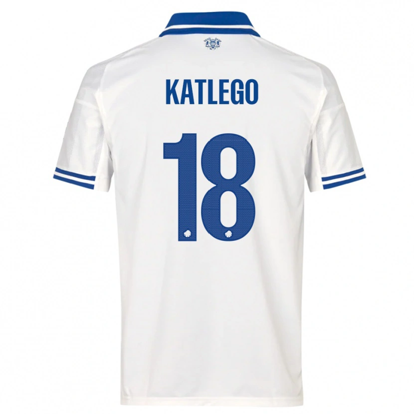 Danxen Donna Maglia David Katlego #18 Bianco Blu Kit Gara Home 2025/26 Maglietta