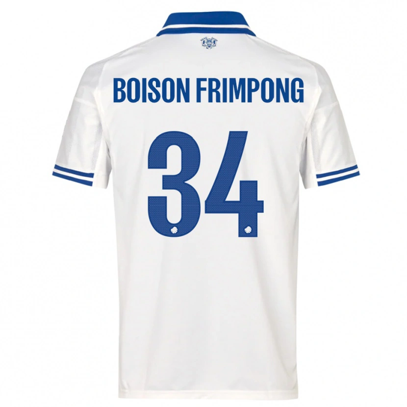 Danxen Donna Maglia David Boison Frimpong #34 Bianco Blu Kit Gara Home 2025/26 Maglietta