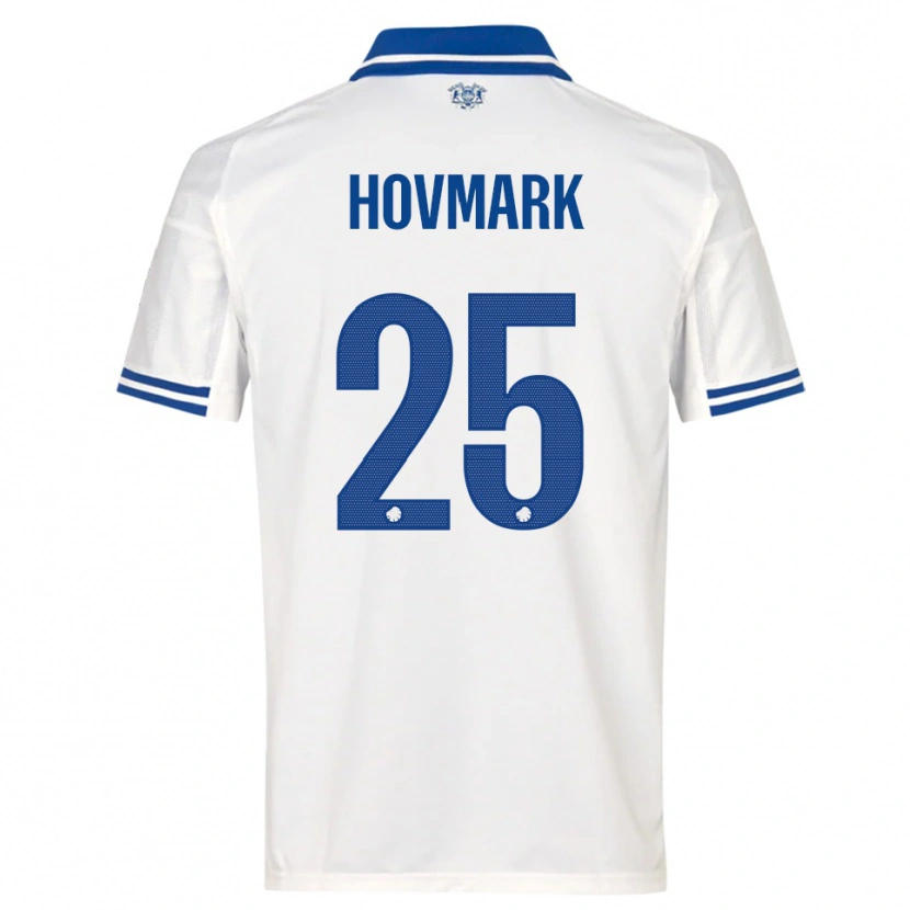 Danxen Donna Maglia Maria Hovmark #25 Bianco Blu Kit Gara Home 2025/26 Maglietta