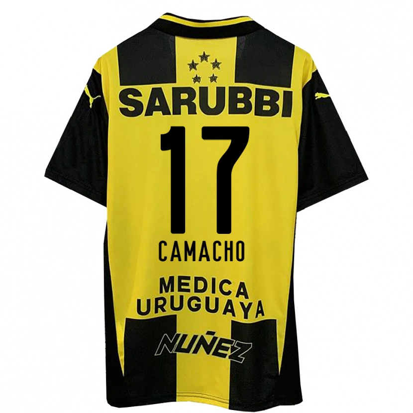 Danxen Donna Maglia Sebastián Camacho #17 Giallo Nero Kit Gara Home 2025/26 Maglietta
