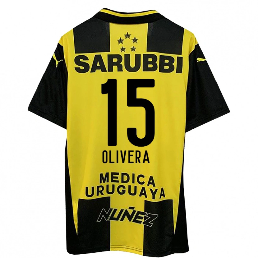 Danxen Donna Maglia Maximiliano Olivera #15 Giallo Nero Kit Gara Home 2025/26 Maglietta