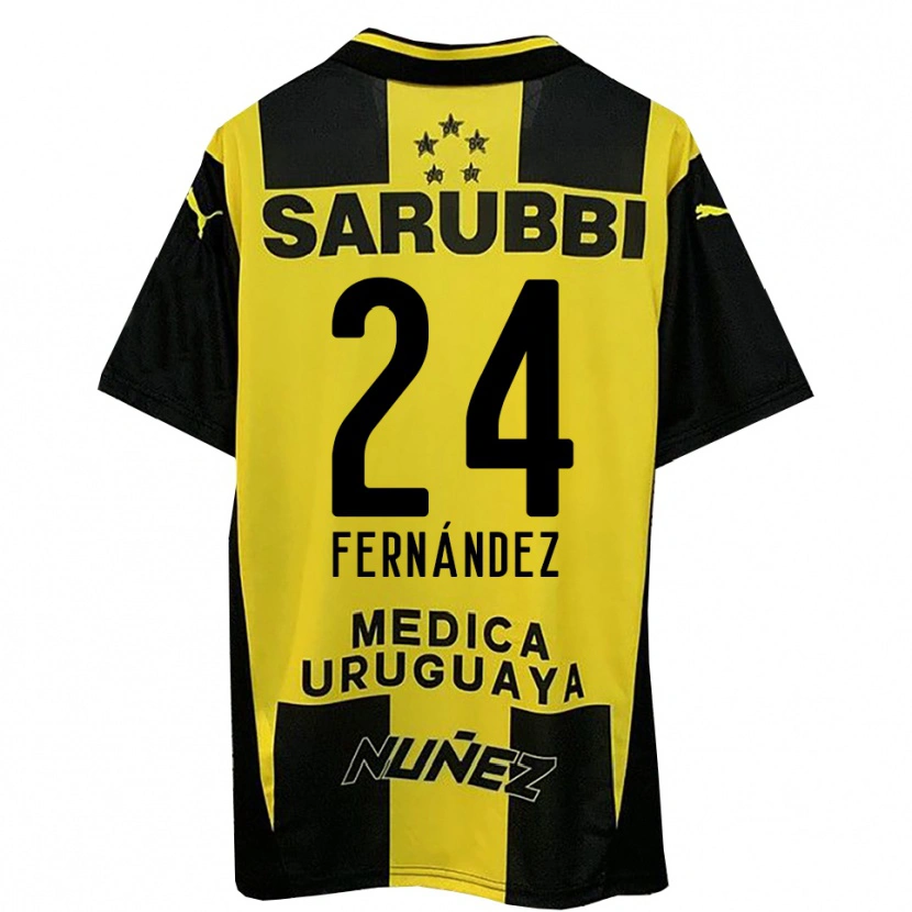 Danxen Donna Maglia Faustino Fernández #24 Giallo Nero Kit Gara Home 2025/26 Maglietta