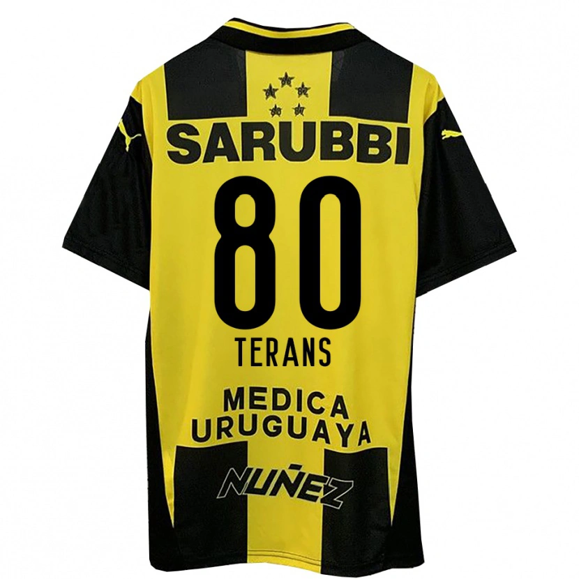 Danxen Donna Maglia David Terans #80 Giallo Nero Kit Gara Home 2025/26 Maglietta