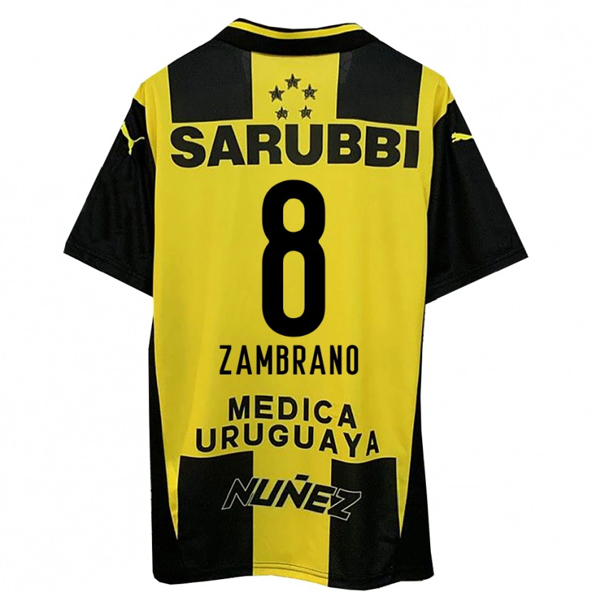 Danxen Donna Maglia Carlos Zambrano #8 Giallo Nero Kit Gara Home 2025/26 Maglietta