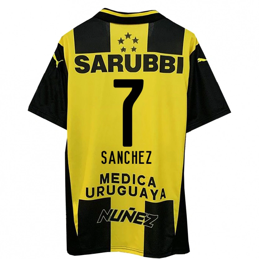 Danxen Donna Maglia Carlos Sánchez #7 Giallo Nero Kit Gara Home 2025/26 Maglietta