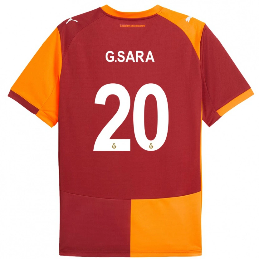 Danxen Donna Maglia Gabriel Sara #20 Rosso Arancione Kit Gara Home 2025/26 Maglietta