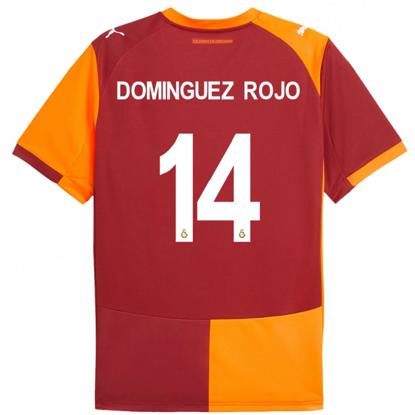 Danxen Donna Maglia Laura Dominguez Rojo #14 Rosso Arancione Kit Gara Home 2025/26 Maglietta