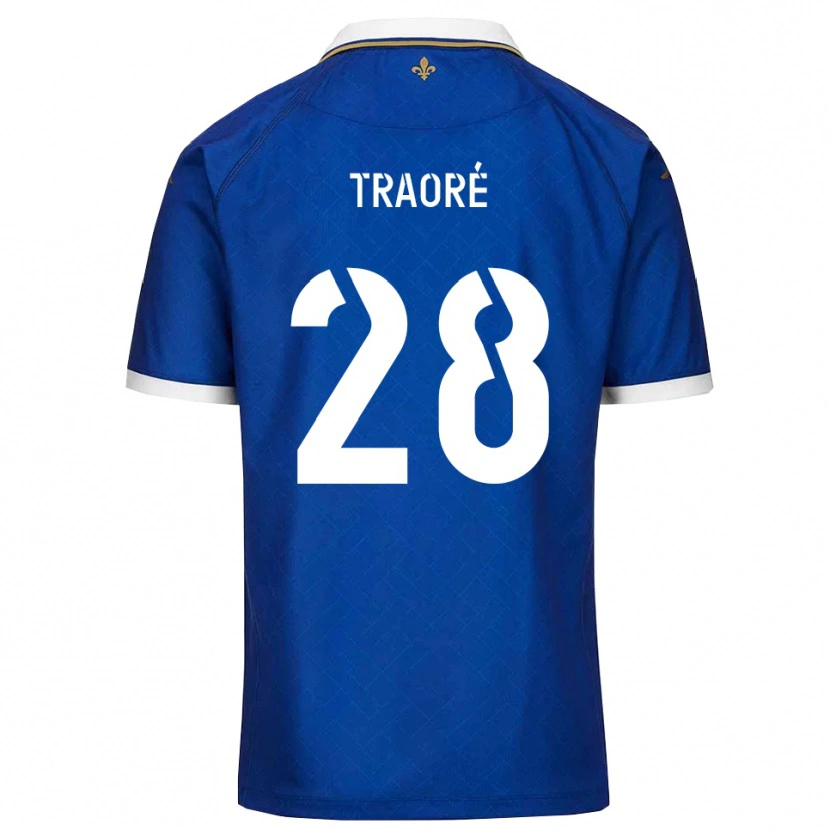 Danxen Donna Maglia Soumaïla Traoré #28 Blu Oro Kit Gara Home 2025/26 Maglietta